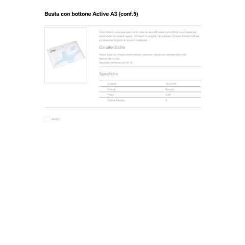 Buste trasparenti con bottone Rexel Ice 32,3x45,8 cm A3 conf. da 5 - 16131WH